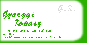 gyorgyi kopasz business card
