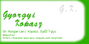 gyorgyi kopasz business card